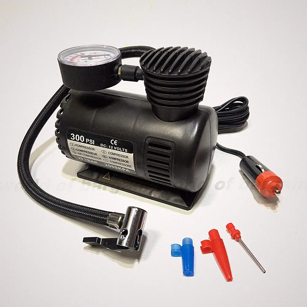 12 Volts DC MINI Air Compressor 300 PSI Flat Tire Inflator Car Bike Truck Ball