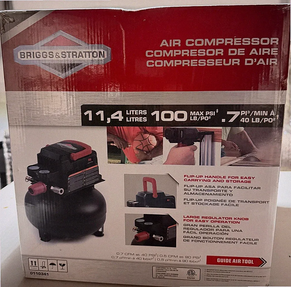 Briggs & Stratton Pancake Air Compressor 100 PSI 1/3 HP