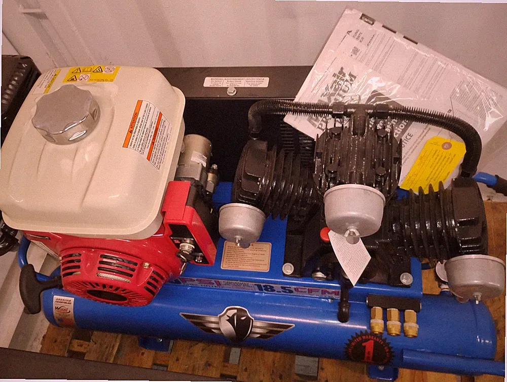 EAGLE TWIN TANK WHEELBARROW AIR COMPRESSOR 9HP HONDA, ELECTRIC START
