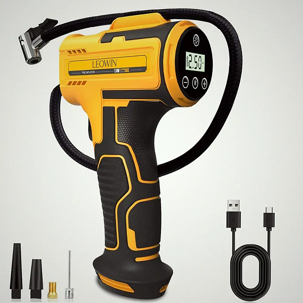 Tire Inflator Portable Air Compressor, Cordless Handheld Air Pump with Digita...