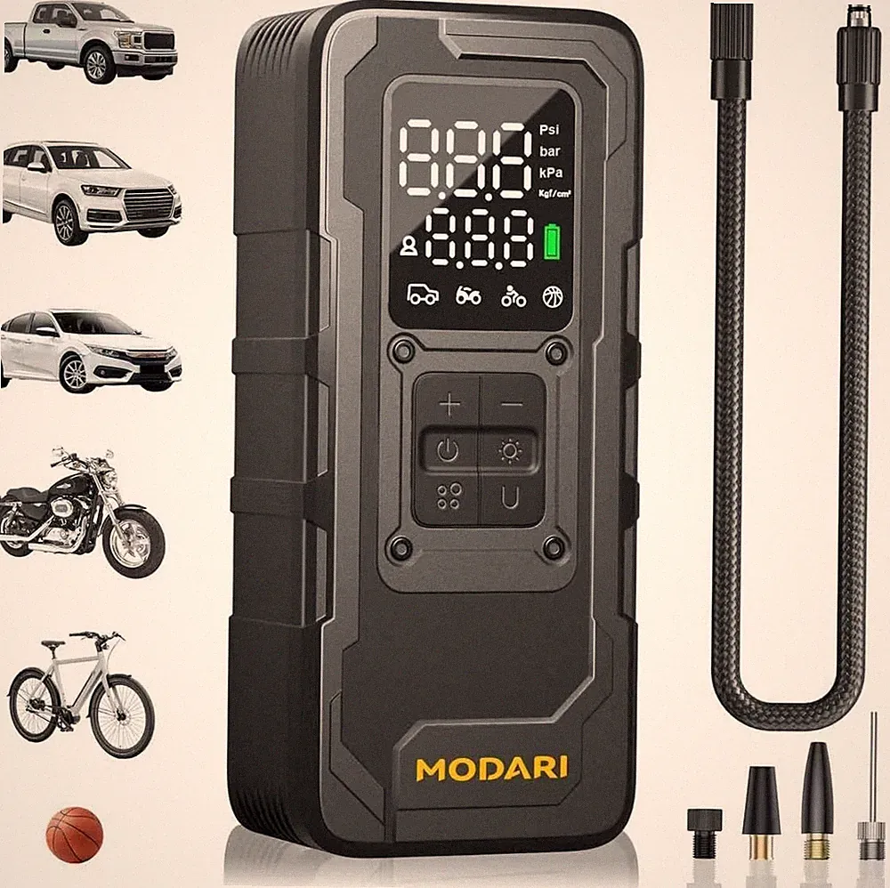 Tire Inflator Portable Air Compressor, Up to 160 PSI Car Tire Inflator, Cordl...
